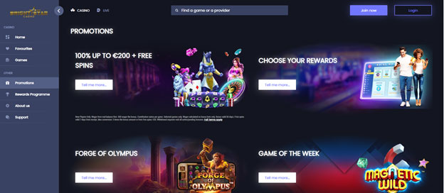 Brightstar Casino Computer, Tablet and Laptop bonus, sign up and registration section View