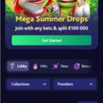 7Bit Casino Mobile Interface Highlighting Mega Summer Drops Promotion