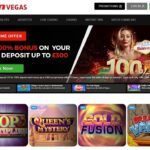 Sun Vegas Casino Home Page Screen