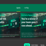 Bet365 promotional page featuring early payout offers for soccer and MLB, as well as a betting promotion for horse racing, displayed in a user-friendly interface with a focus on sports betting