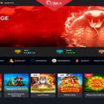 Cobra Casino homepage displaying a welcome package offer of up to €2,600 and 300 free spins. The page features a fiery red background with a cobra motif, a jackpot prize pool, and a selection of popular and new slot games, including 'Cash the Gold Hold & Win' and 'Book of Ra Deluxe,' with easy navigation options for different game categories