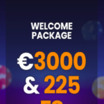 Bitkingz casino mobile version showcasing a welcome package offer of €3000 and 225 Free Spins, with a banner at the bottom highlighting 'We use cookies' and login/join buttons below